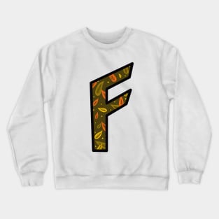 Rune Ansuz Retro Leaf Print Crewneck Sweatshirt